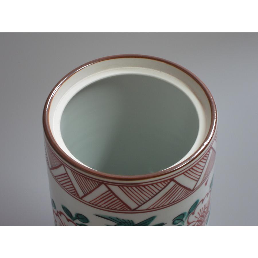 S421 水指 『色絵 雲錦花筏水指』『松古窯 佐久間芳山作』 共箱