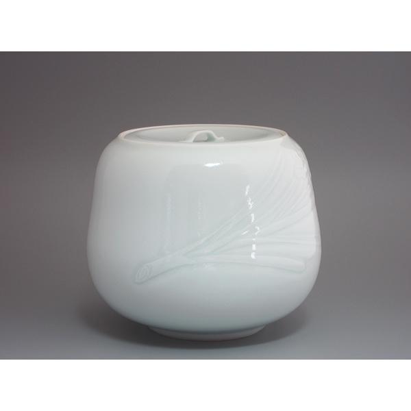 青白磁刻花紋 水仙水指 樋渡陶六造 共箱 : 茶道具商 越中屋 - 通販