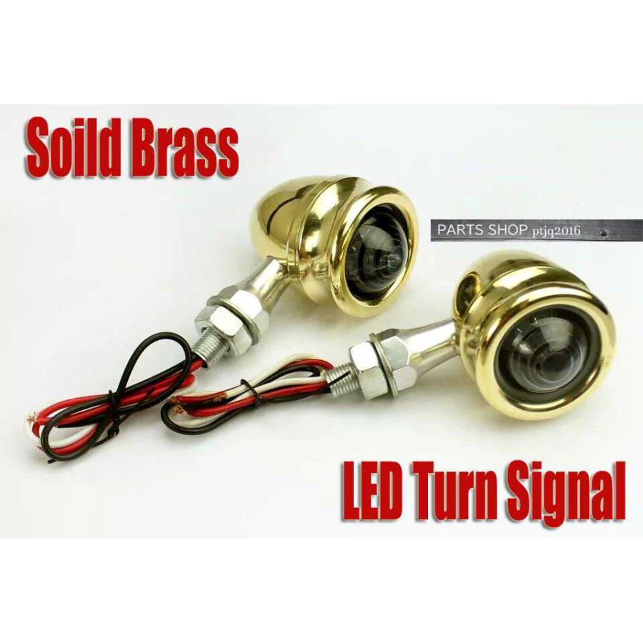 Hurley（ハーレー） 真鍮 LED ウィンカー 4個 ブラス ビンテージ