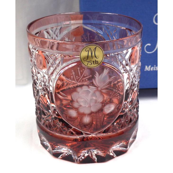 マイセン 花柄エッチングクリスタル グラス マイセンクリスタル