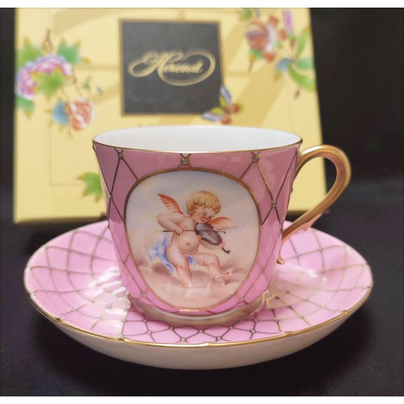 ヘレンド（HEREND） 天使バイオリン フンボルトピンクカップアンド