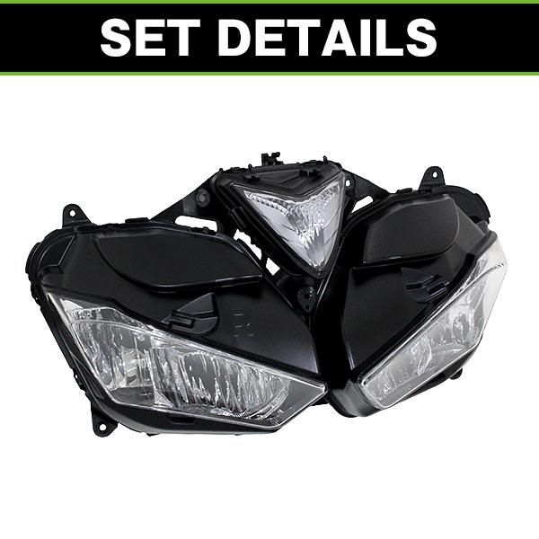 バイク ヘッドライト ヤマハ YZF-R25 YZF-R3 2014-2018年 純正互換 1WD