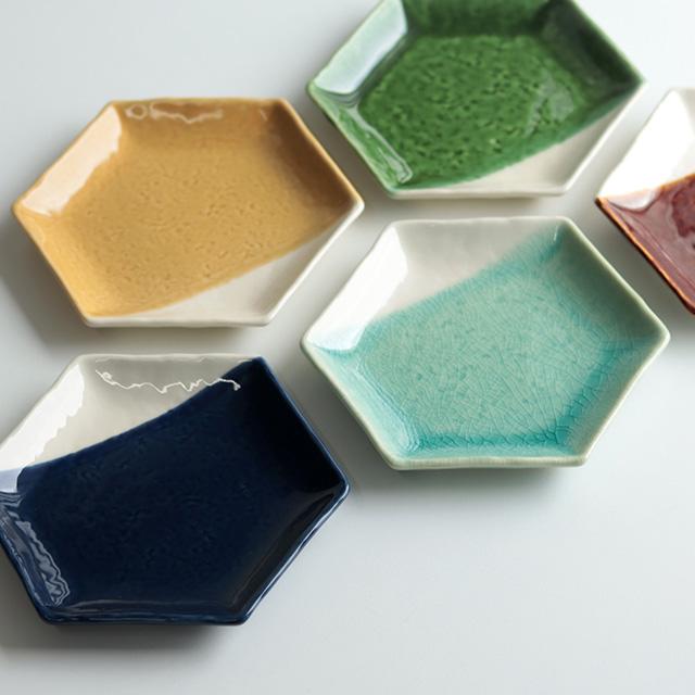 m.m.d. m.m.d. true colors line 取皿 8分掛け(取り皿 六角 プレート