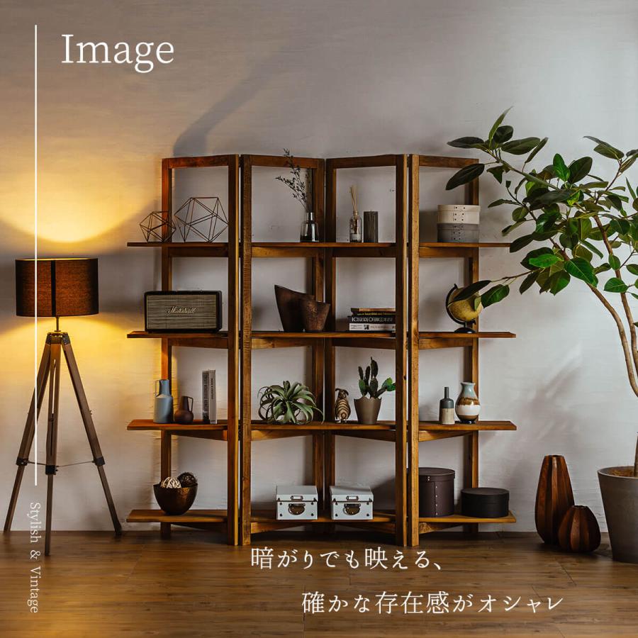 オープンラック 木製 無垢 リサイクルパイン 無垢材 おしゃれ