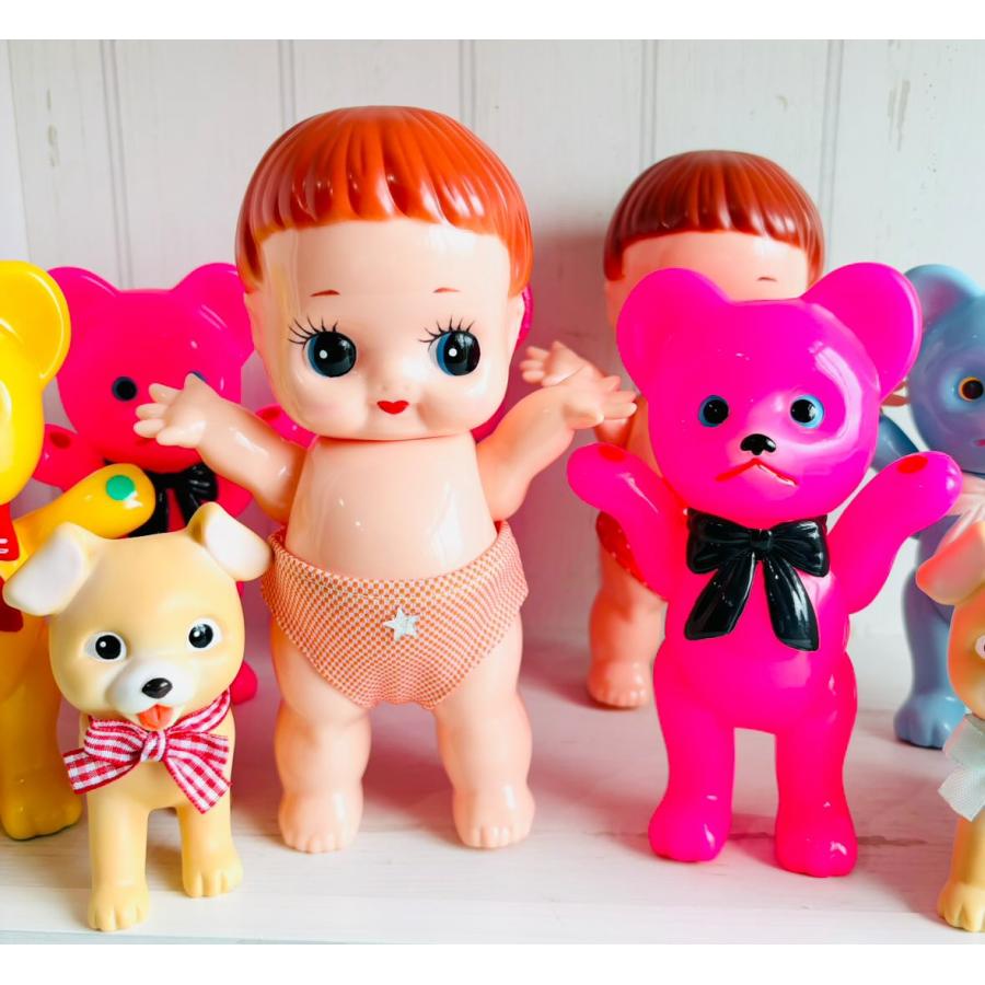 レトロドール 復刻版 クマちゃん 蓄光 レトロ・ソフビ人形