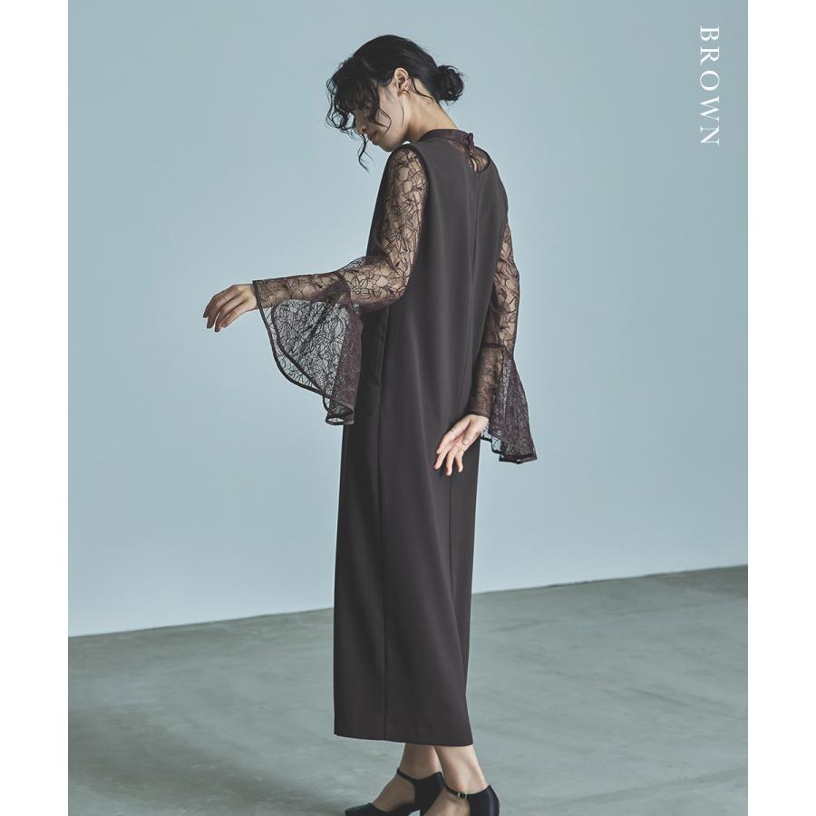 niana（ニアナ） ベルスリーブスリットドレス パーティードレス 結婚式