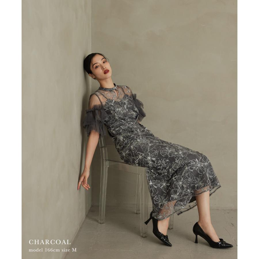 niana（ニアナ） スパンコール刺繍レースドレス パーティードレス 結婚