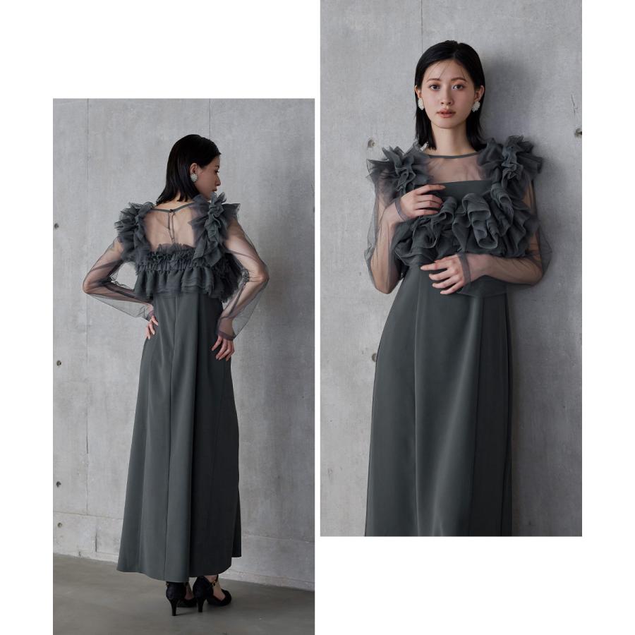 niana（ニアナ） ボリュームフリルレイヤードレス パーティードレス