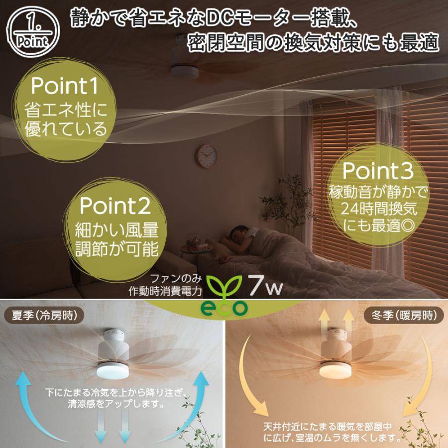 VENTOTA シーリングファンライト リモコン付 DCモーター ファン付き