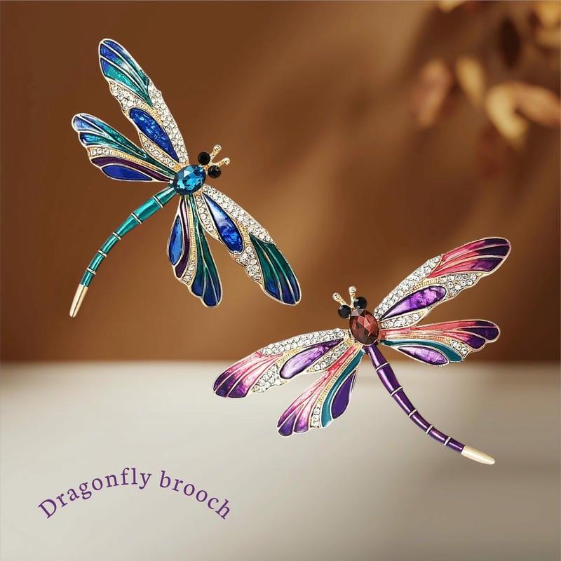 ブローチ キレイなカラーのトンボブローチ とんぼ 蜻蛉 ドラゴンフライ