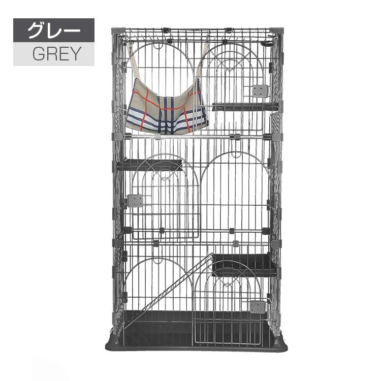 猫 ケージ キャットケージ 猫用ケージ ゲージ 大型 3段ゲージ 猫ケージ