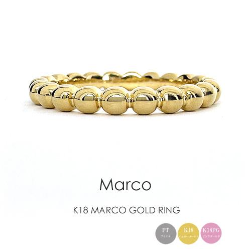 フラッグス flags K18 地金 リング ［Marco］ 18金 18K PT 金 プラチナ