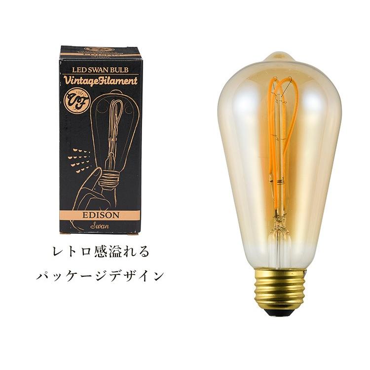 LED SWAN BULB VF EDISON スワンバルブ エジソン SWB-E061L/スワン電器