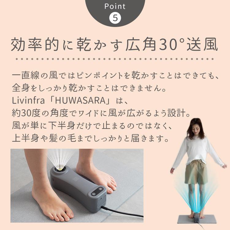 動画あり/Livinfla HUWASARA コンパクト ボディドライヤー LVF-CBD-NY