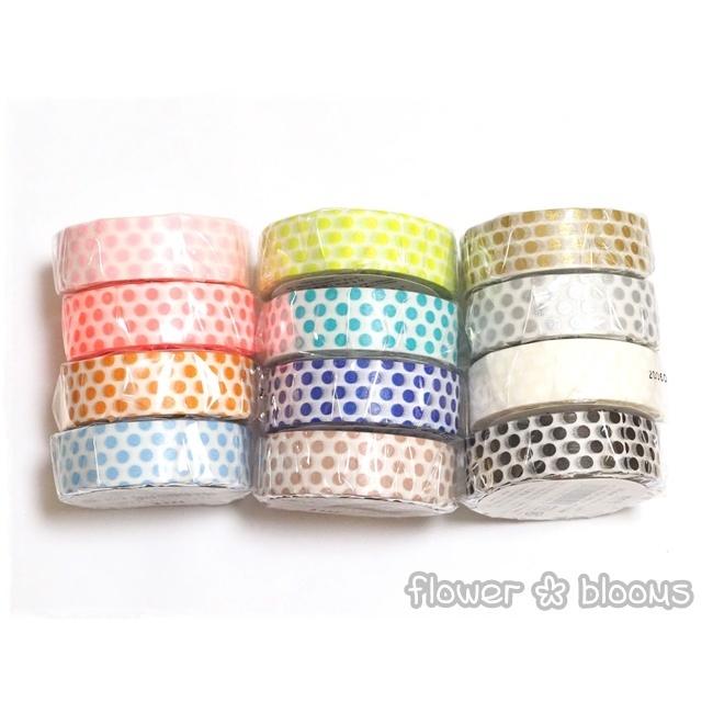 廃盤マステ 萌黄 mt エムティー ドット 水玉 カモ井加工紙 マスキング