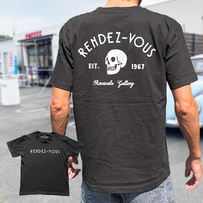 スカルTシャツ ビンテージタイプ ランデブー RENDEZ-VOUS Tシャツ 骸骨