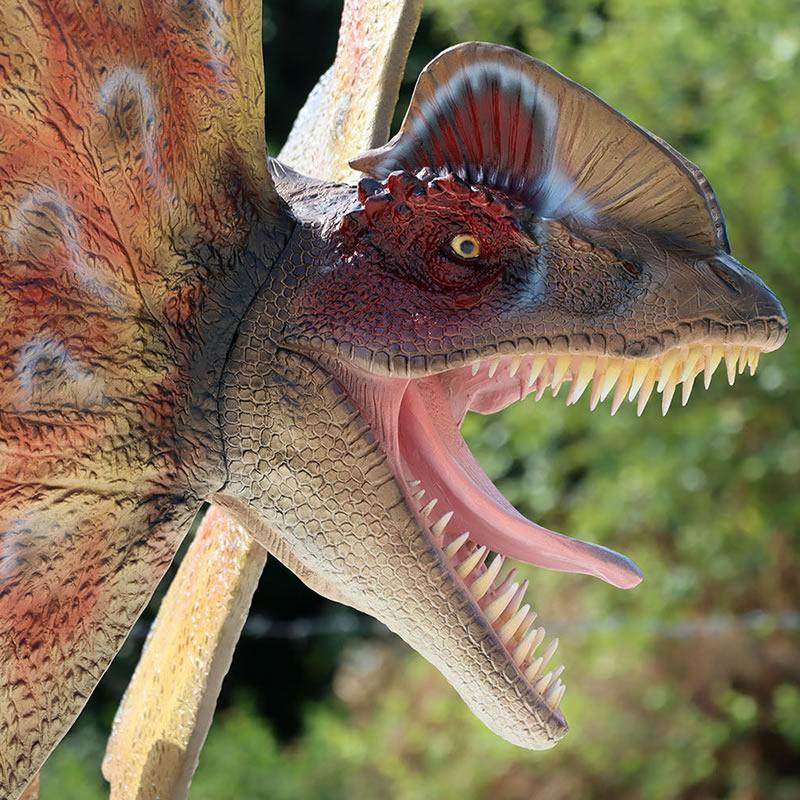 ディロフォサウルス FRP恐竜オブジェ : 日本最大級のFRP造形物オブジェ