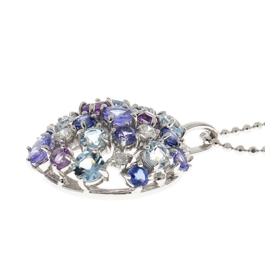 TASAKI（タサキ） 田崎 マルチカラー ストーン ダイヤ ネックレス