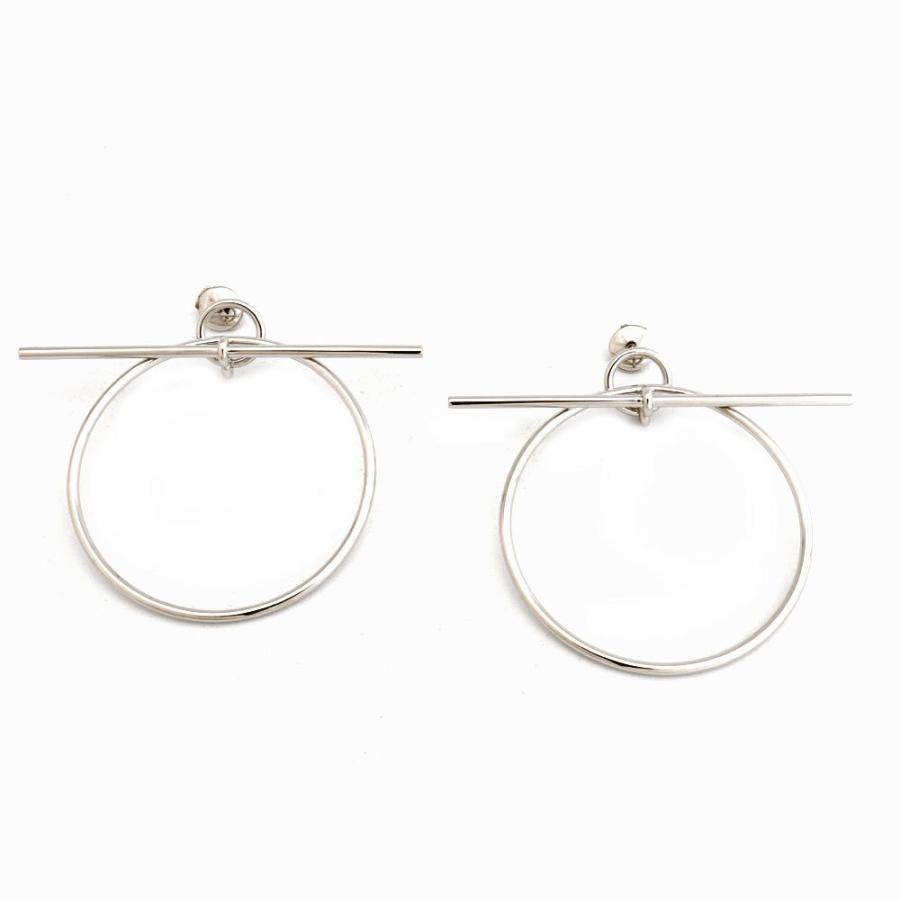 HERMES（エルメス） （新品仕上げ）エルメス ループ MM ピアス K18