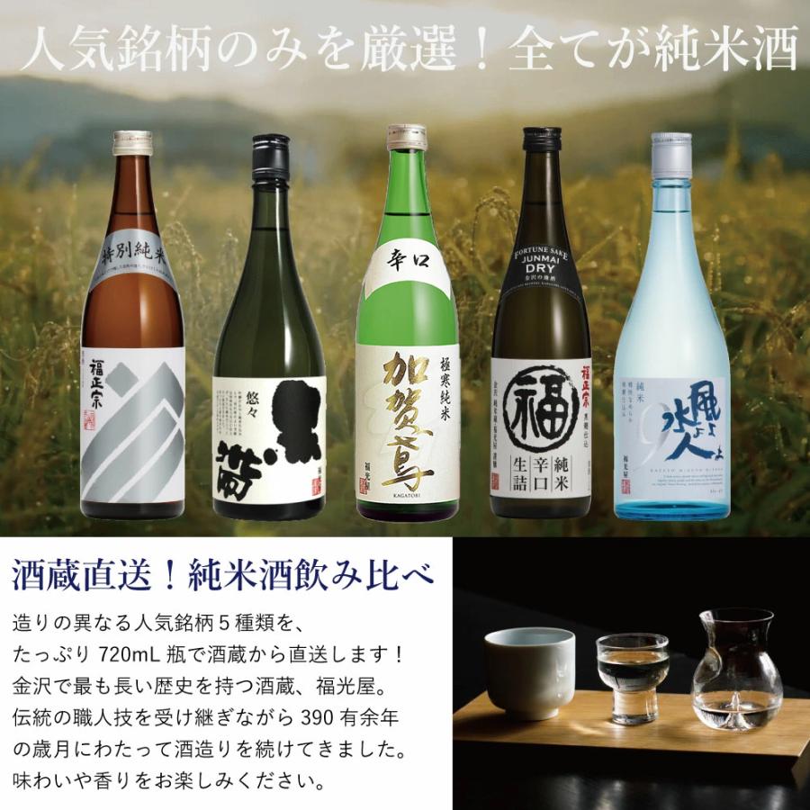 福光屋 【送料無料 酒蔵直送】 日本酒 飲み比べセット 720ml 四号瓶 5