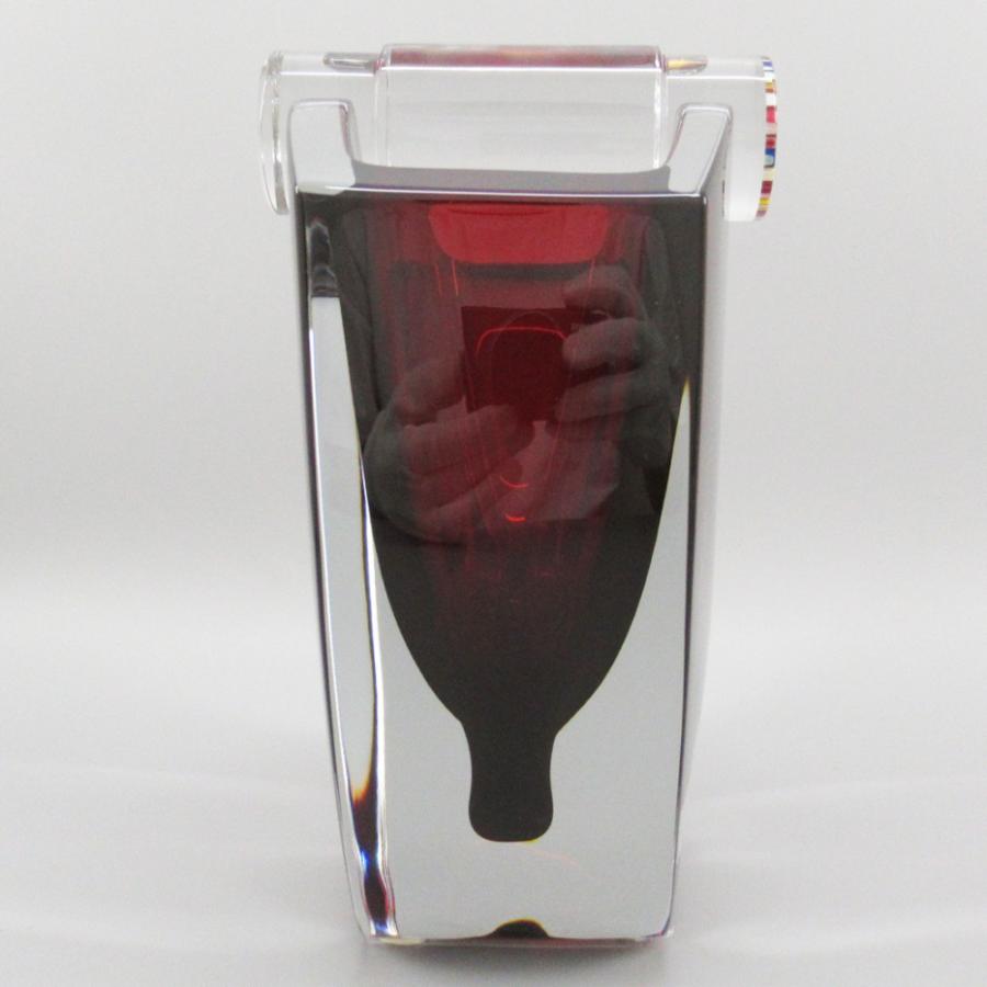 バカラ（Baccarat） オセアニア レッド フラワーベース 花瓶 箱付き