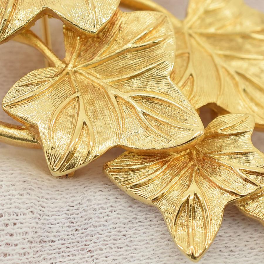 クリスチャンディオール Christian Dior ブローチ リーフ 葉っぱ