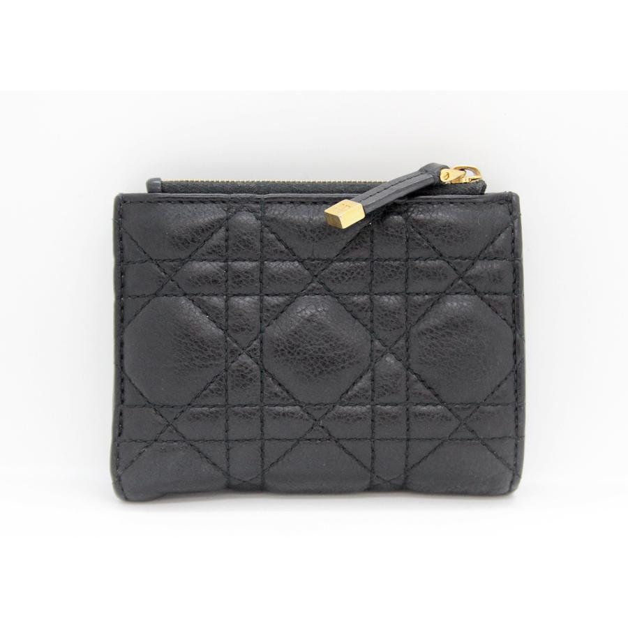 Dior Caro Dahlia ウォレット カナージュ カーフスキン ブラック