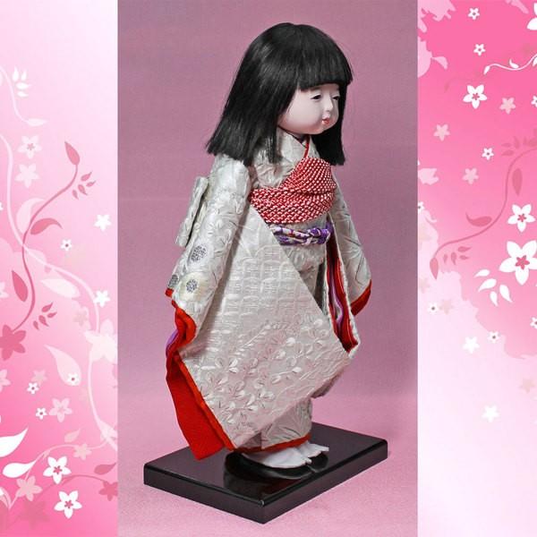 市松人形 味岡栄水作12号本仕立て古代市松 蘇州本手刺繍市松人形NO73