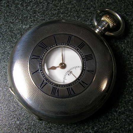 J.W.BENSON 銀製デミハンター アンティーク懐中時計 : 古時計の館