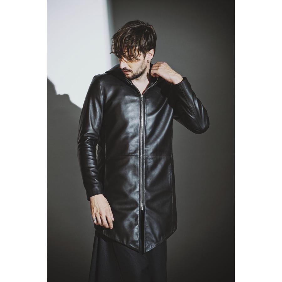 NO ID.（ノーアイディー） シープレザーフードJKT レザージャケット