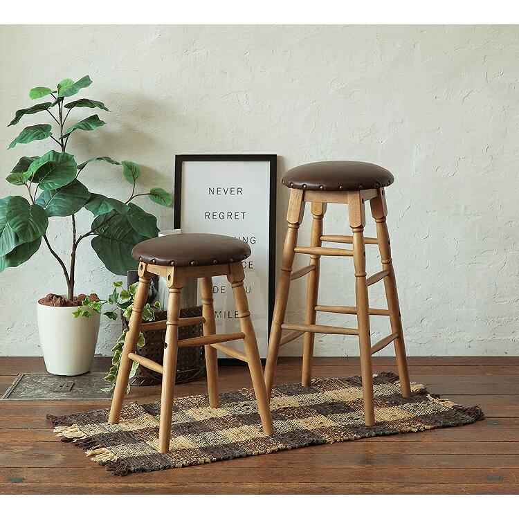 スツール 木製 丸 丸椅子 腰掛け 玄関椅子 アンティーク 北欧 おしゃれ