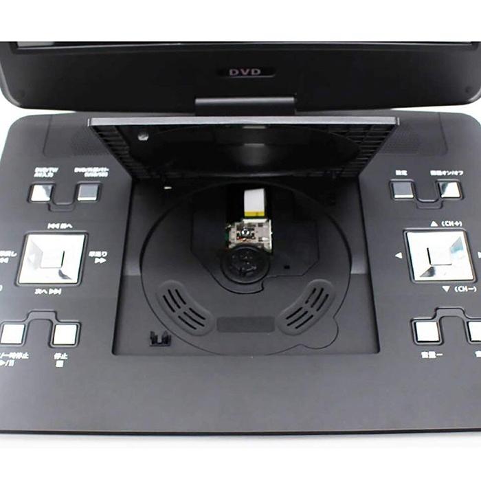 ポータブルDVDプレーヤー 13.3インチ 3電源対応 内蔵バッテリー 地デジ