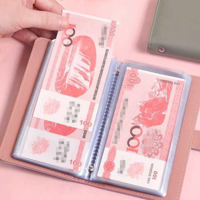 早い者勝ち 韓国 バインダー カバー 貯金 現金管理 コーデュロイ