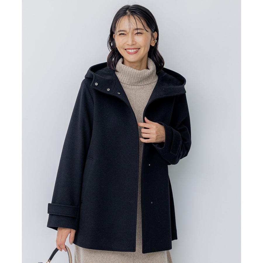 23区（ニジュウサンク） ウールカシミヤビーバー フード付き ショート