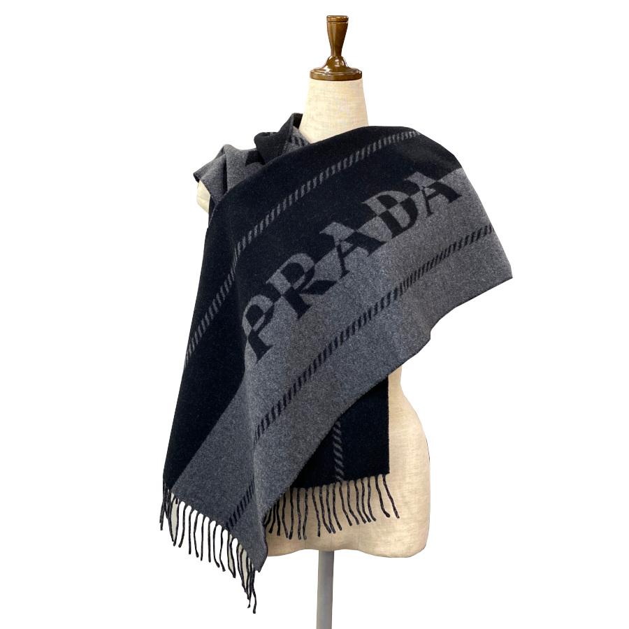 PRADA（プラダ） マフラー ジャカードロゴ入り スモール ウール