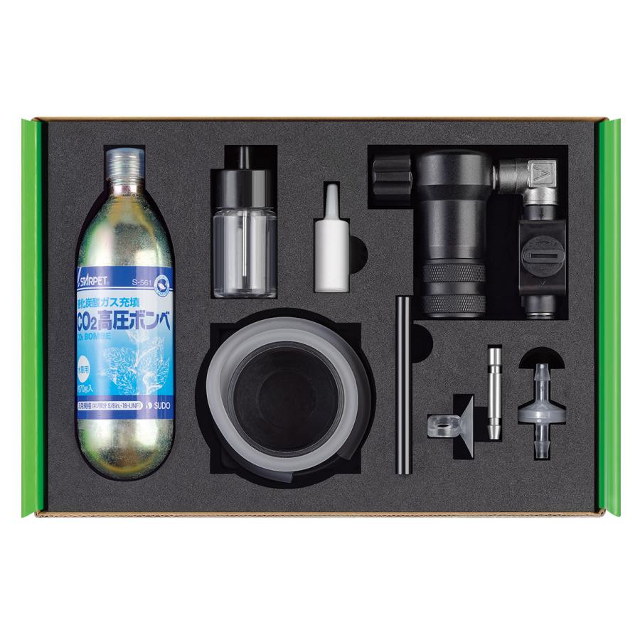 スドー CO2レギュレーター RG-SタイプBIIコンプ CO2添加キット : 有限