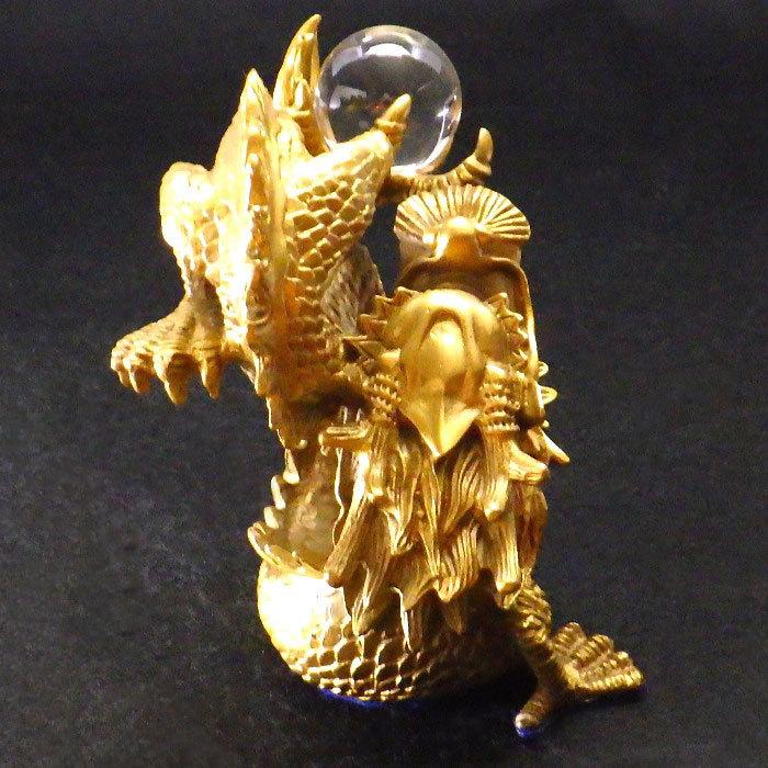 開運 龍の置物 玄関 干支 金 銅製 5本爪 金色 龍置物 龍 置物 風水
