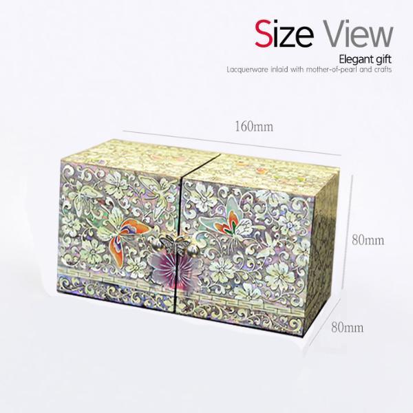 韓国螺鈿 螺鈿漆器 螺鈿 高級 宝石箱 ジュエリーボックス 鶴 韓国伝統