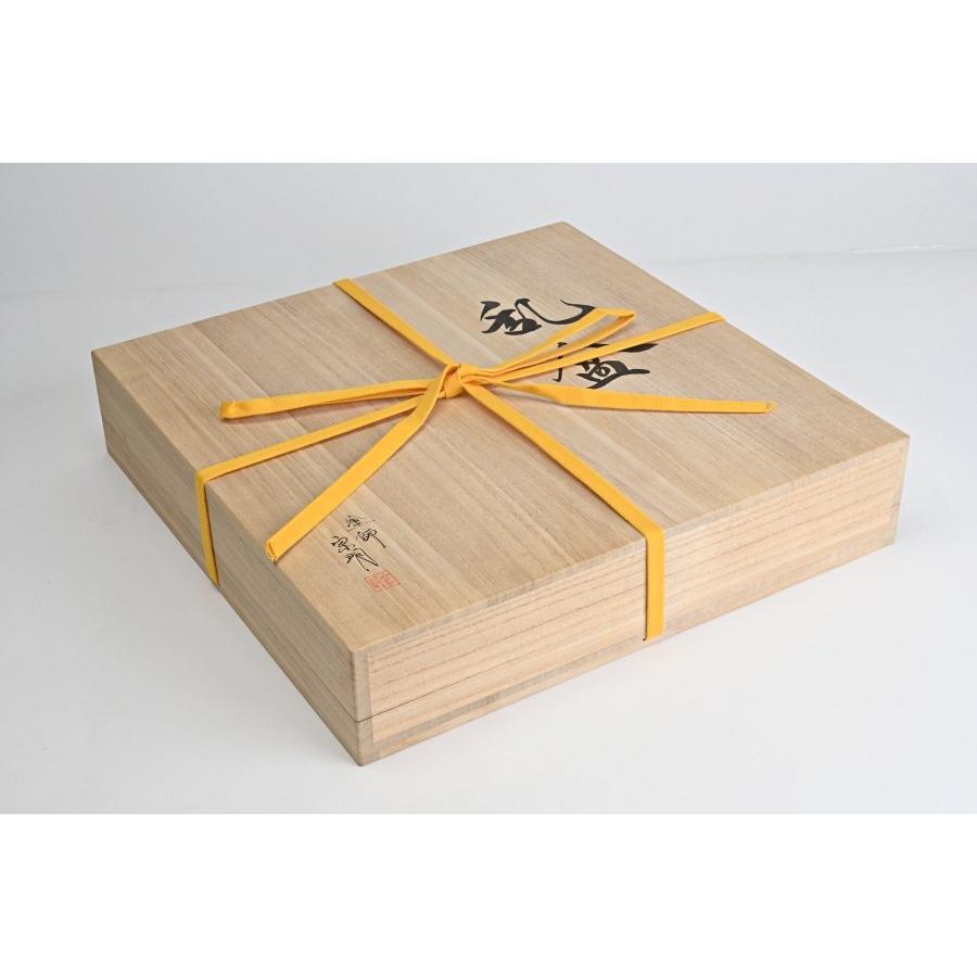 塗師 助田宗明 山中塗 千筋拭き漆塗 乱盆 共箱付 茶道具 表千家 点前盆