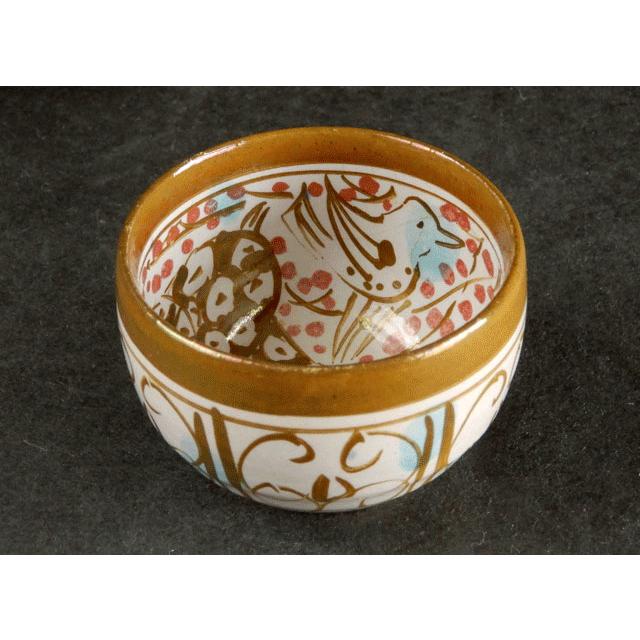 人間国宝 加藤 卓男 ラスター彩 人物文 酒杯 ぐい呑 : 古美術植松