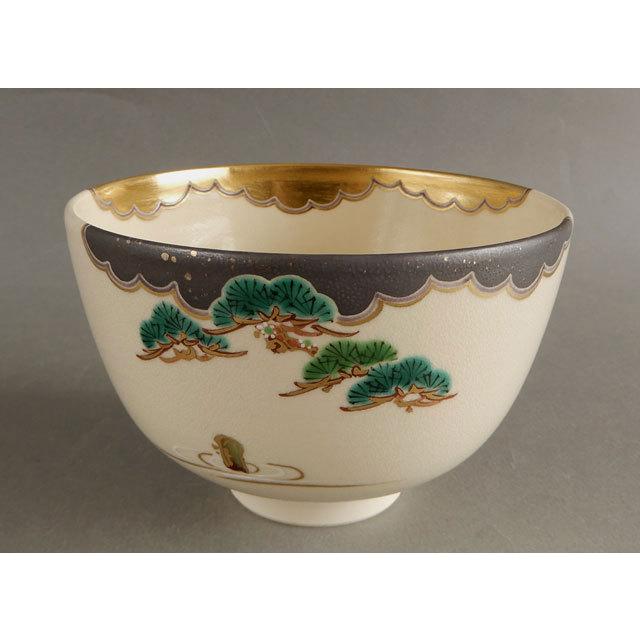 小峠丹山(葛芳) 火焔太鼓之絵茶碗共箱茶道具京焼雅楽 平安時代