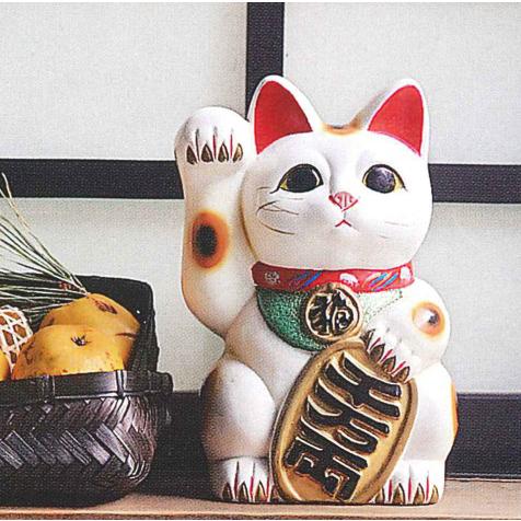 年代物 】特大 常滑焼 招き猫 右手招き 金運 昭和 レトロ ヴィンテージ
