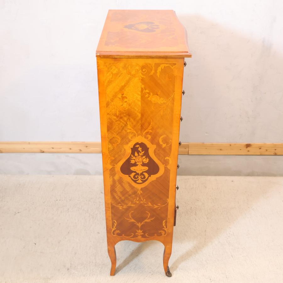 MARCONI ARTE マルコーニアルテ 7段チェスト 象嵌加工 イタリア