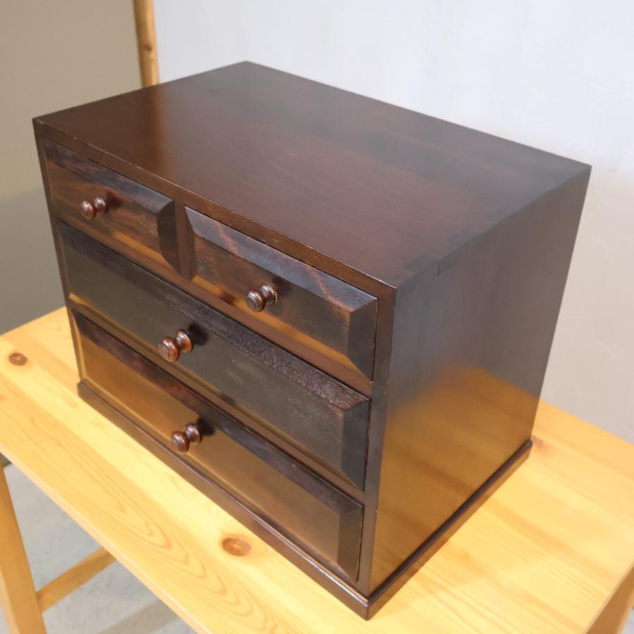 松本民芸家具 ミズメザクラ無垢材 凸面小抽斗 小引出し クラシック 和