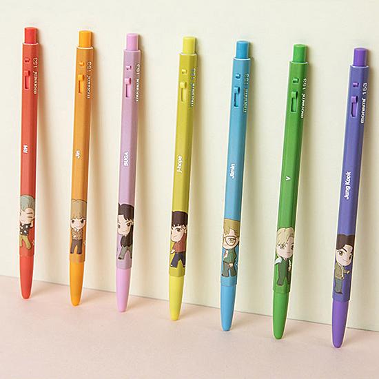 BTS TinyTAN モナミ ボールペン ダイナマイト 7本セット カラーインク