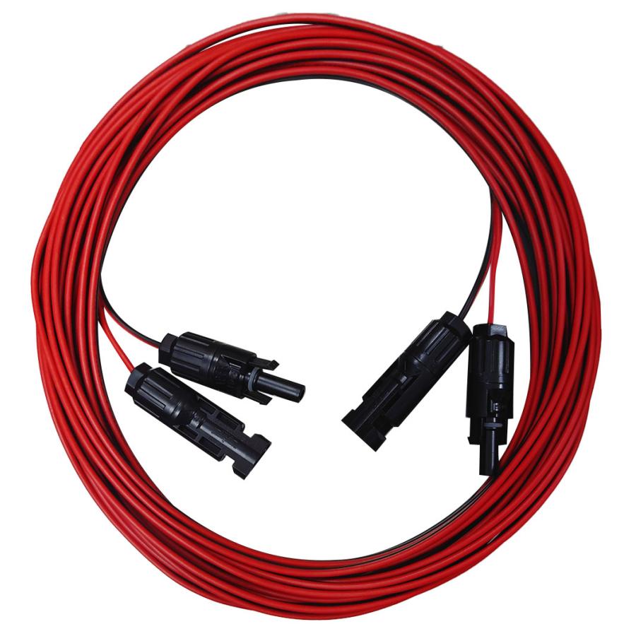 KAUSMEDIA（カウスメディア） 両側 MC4 MC4コネクタ付 20m 延長