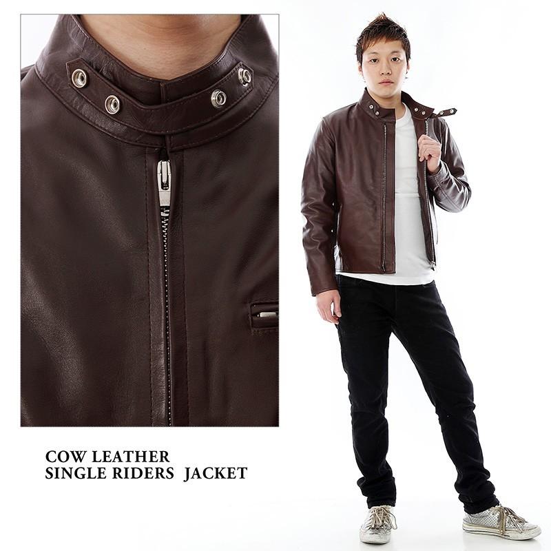 レザージャケット 本革 革ジャケット ライダースジャケット シングル