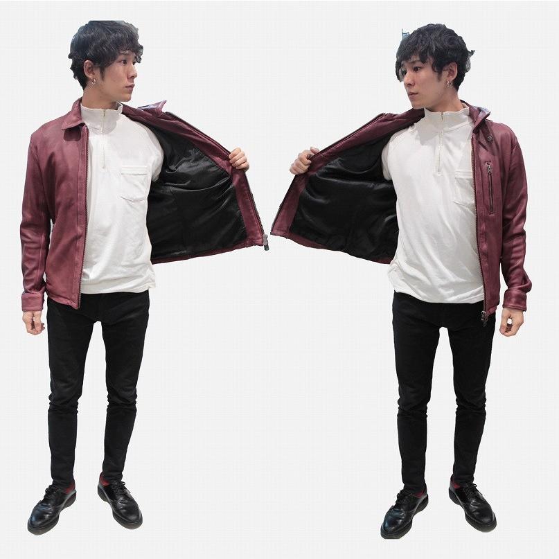 アヴィレックス AVIREX ラムレザー シングルライダースジャケット