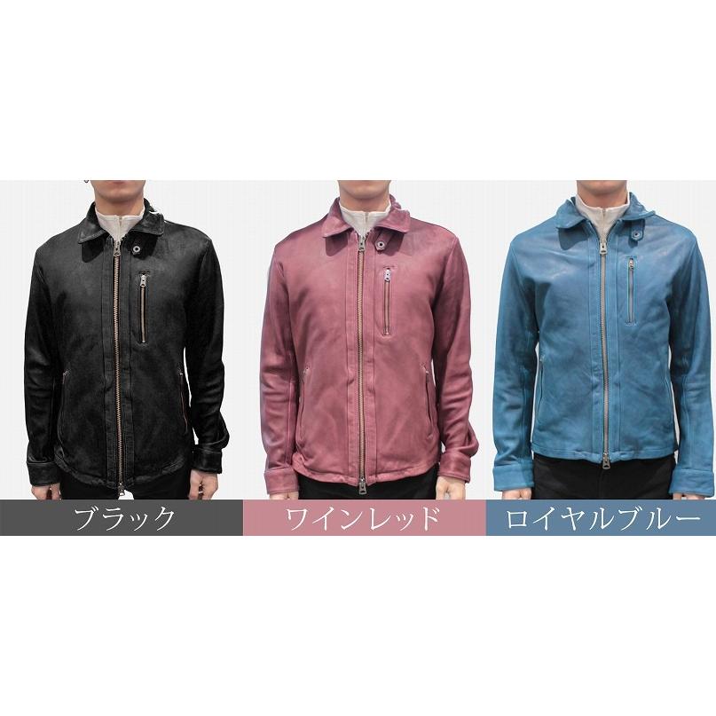 アヴィレックス AVIREX ラムレザー シングルライダースジャケット