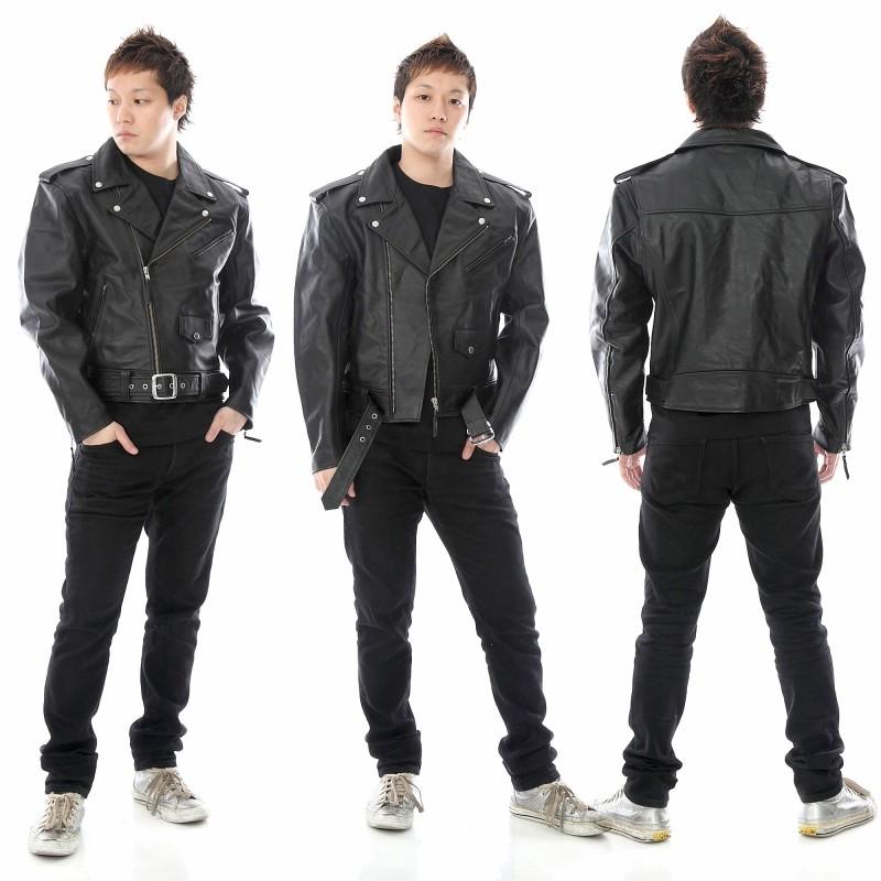 激渋美品)ヴィンテージ本革ダブルライダースジャケット アメカジ